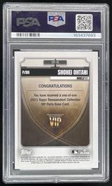 2021 Topps Transcendent Collection VIP Light Blue Line Shohei Ohtani 1/1 PSA 9