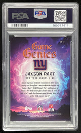 2025 Topps Chrome Game Genies #GG-17 Jaxson Dart RC SSP PSA 10