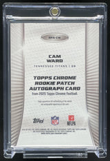2025 Topps Chrome Rookie Patch Orange #RPA-CW Cam Ward RC Auto /25