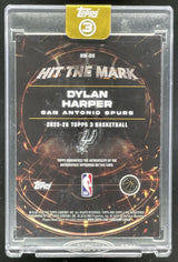 2025-26 Topps Three Hit The Mark Autographs Gold #HM-DH Dylan Harper RC Auto /10