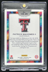 2024 Prizm Collegiate Draft Color Blast SSP Black #CB-29 Patrick Mahomes II