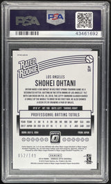 2018 Panini Donruss Optic Blue Prizm #56 Shohei Ohtani /149 PSA 10