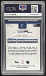 2025-26 Topps Chrome Blue X-Fractor #251 Cooper Flagg RC PSA 10