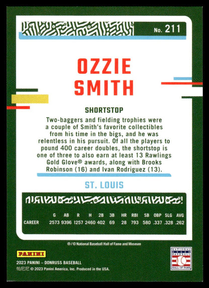 2023 Panini Donruss 211 Ozzie Smith St. Louis