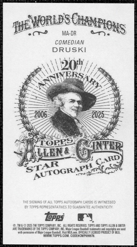 2025 Allen & Ginter Ma-Dr Druski Auto Red Ink /25