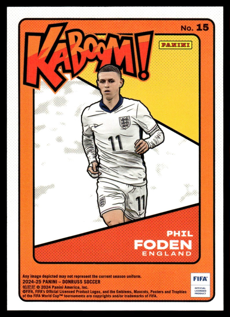 2024 Panini Donruss 15 Phil Foden Kaboom! England