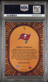 Emeka Egbuka RC 2025 Panini Mosaic Micro Mosaic Rookie SSP #2 PSA 10