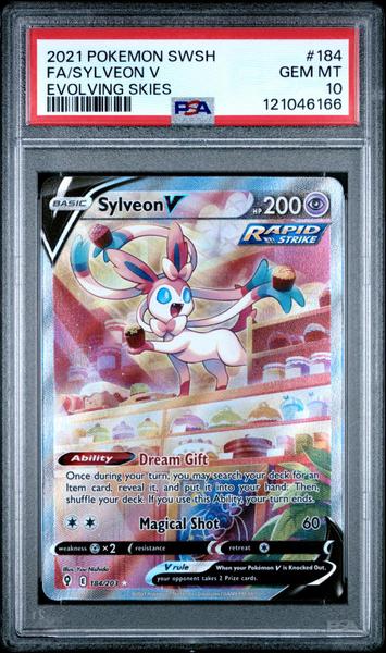 Fa/Sylveon V 2021 Pokemon Sword & Shield Evolving Skies Evolving Skies #184 PSA 10