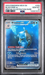 Blastoise Ex 2023 Pokemon Mew En-151 Special Illustration Rare #200 PSA 10