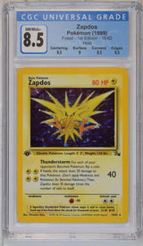 Zapdos Holo 1999 Fossil - 1st Ed. #15/62 CGC 8.5