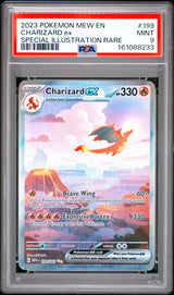 2023 POKEMON MEW EN-151 199 CHARIZARD EX SPECIAL ILLUSTRATION RARE PSA 9