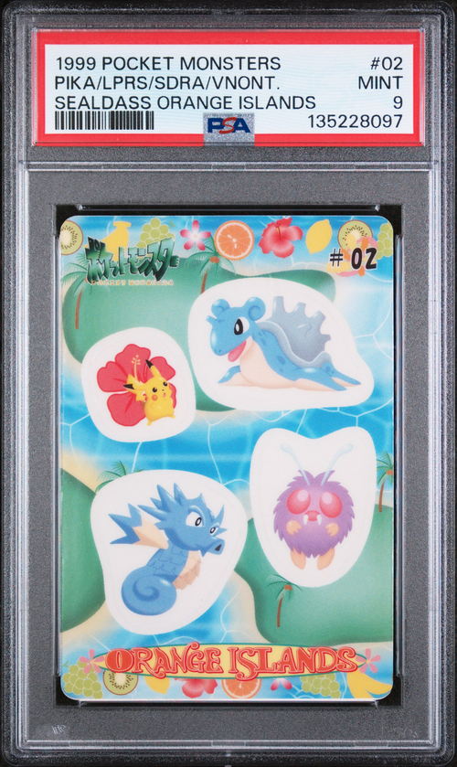 PSA 9 Pika/Lprs/Sdra/Vnont. Sealdass Orange Islands