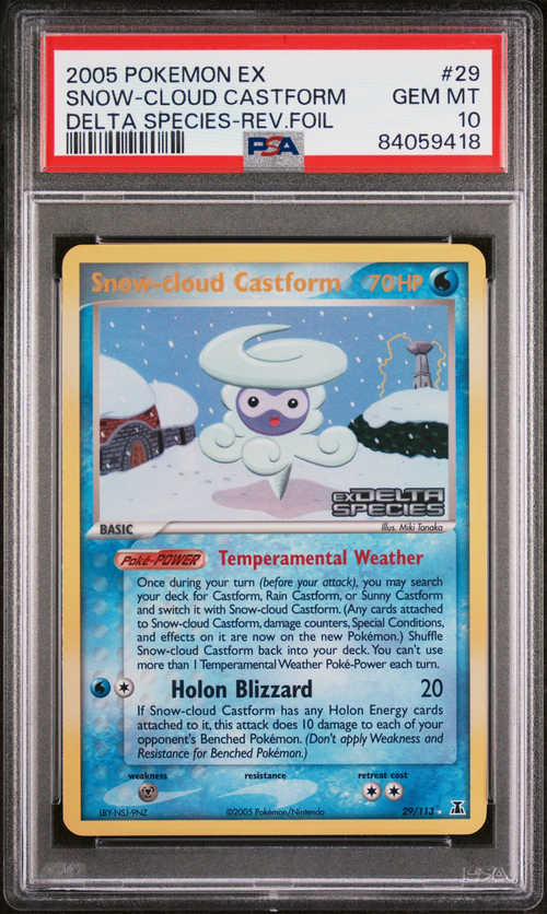 PSA 10 Snow-Cloud Castform Delta Species-Rev.Foil