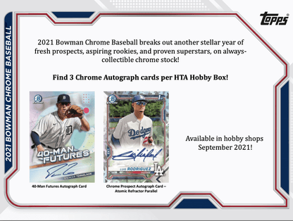 2021 Bowman Chrome Baseball Hta Choice Hobby Box