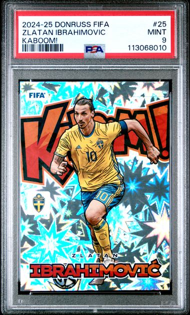 Zlatan Ibrahimovic 2024-25 Donruss Fifa Kaboom! Ssp PSA 9