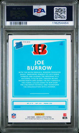 Joe Burrow 2020 Panini Donruss Optic Purple Shock #151 PSA 10