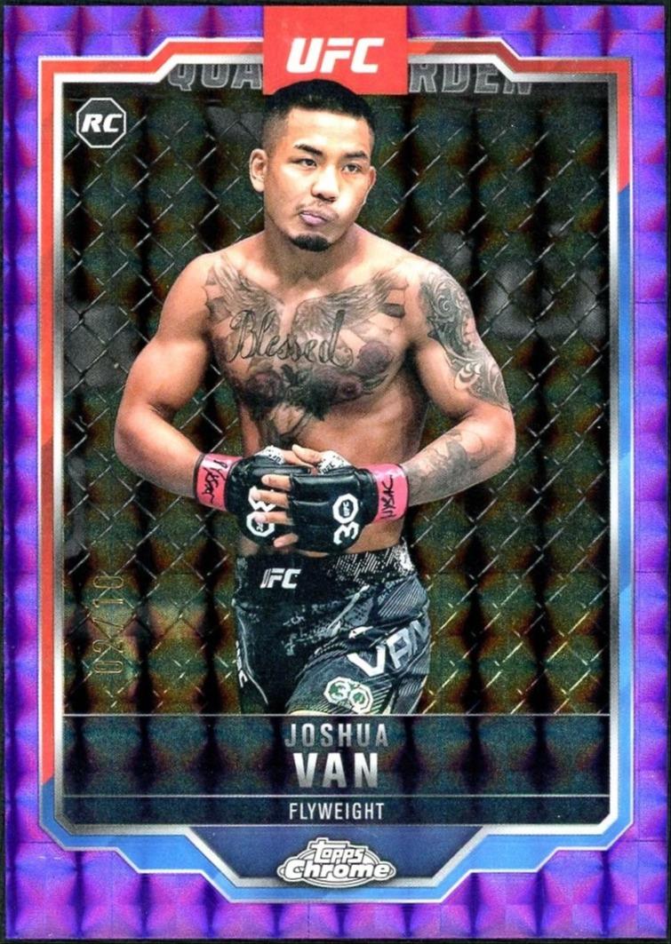 2025 Topps Chrome UFC #136 Joshua Van Purple Geometric /10