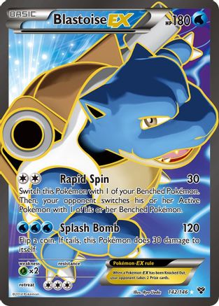 Blastoise Ex (Full Art) (142/146) - Xy Base Set Holofoil