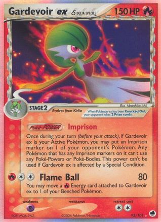 Gardevoir Ex (Delta Species) (93/101) - Dragon Frontiers Holofoil