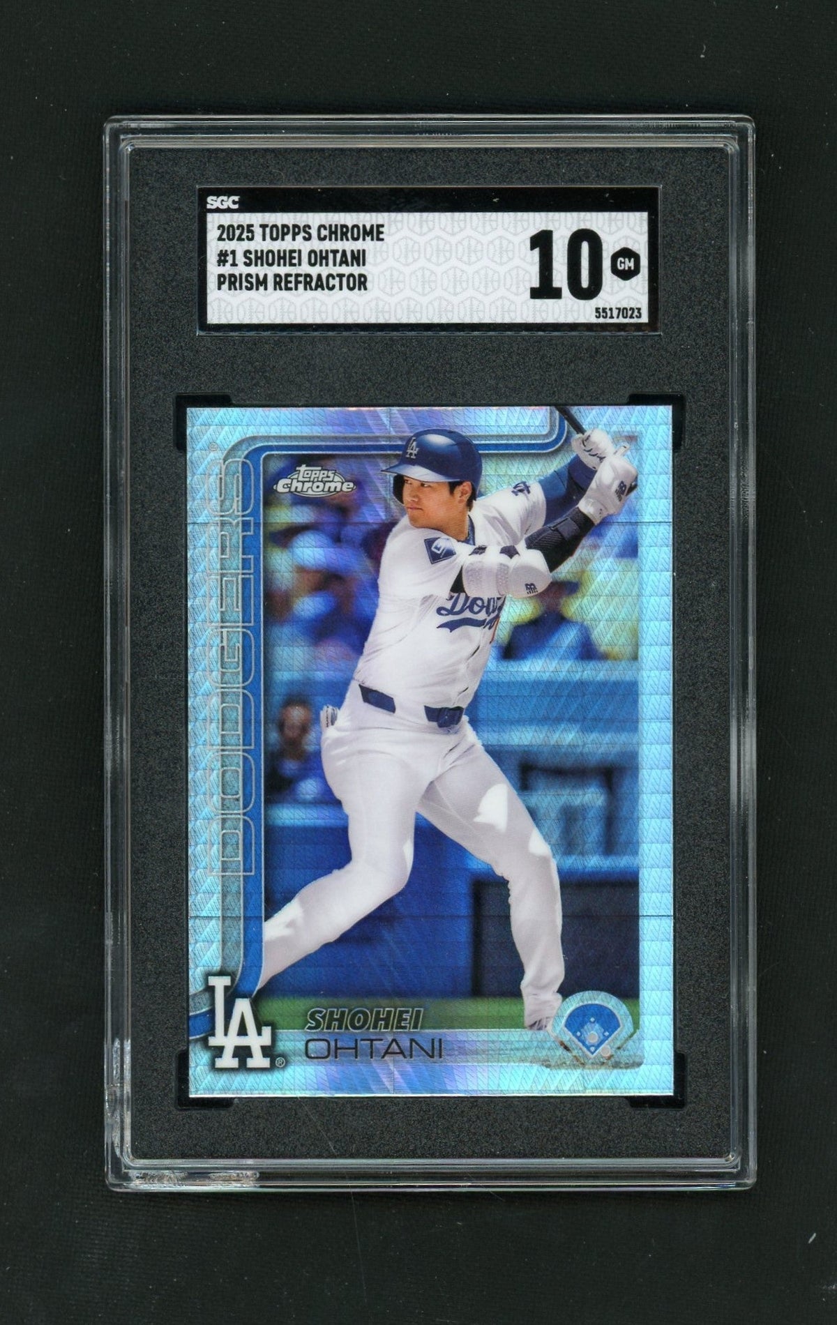 2025 Topps Chrome #1 Shohei Ohtani Prism Refractor Sgc 10