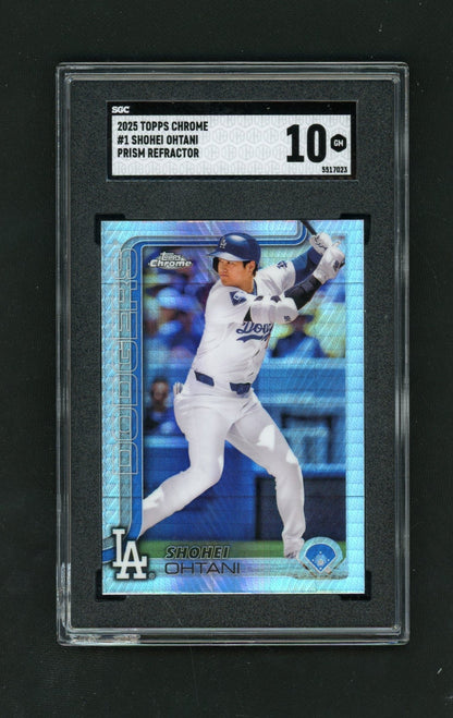 2025 Topps Chrome #1 Shohei Ohtani Prism Refractor Sgc 10