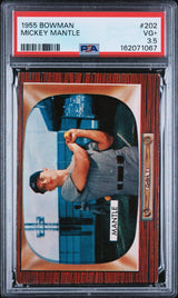 1955 BOWMAN 202 MICKEY MANTLE PSA 3.5