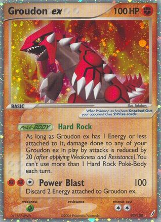 Groudon Ex (93/100) - Crystal Guardians Holofoil