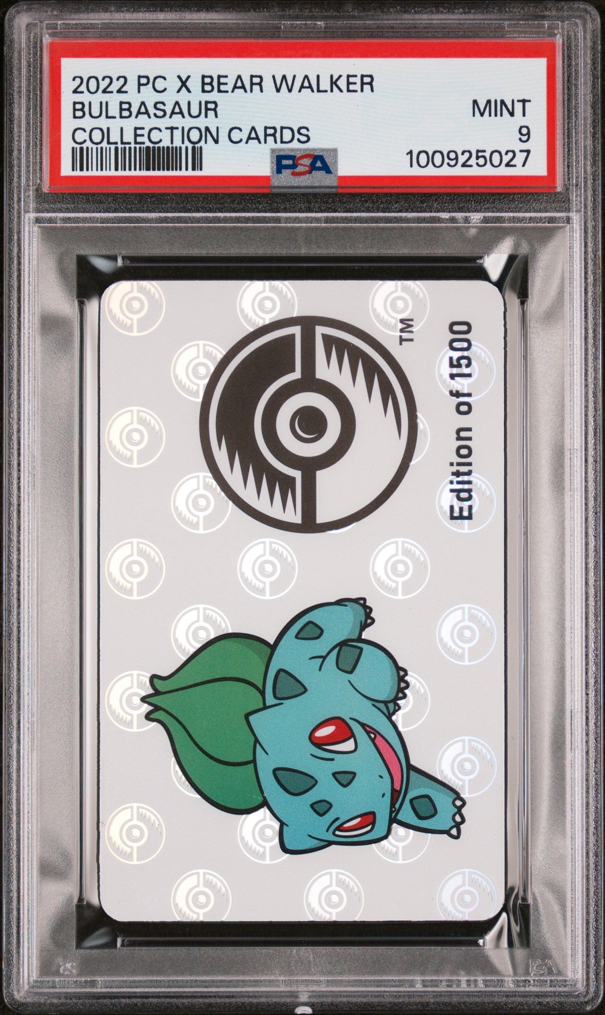 PSA 9 Bulbasaur 2022 Pc X Bear Walker