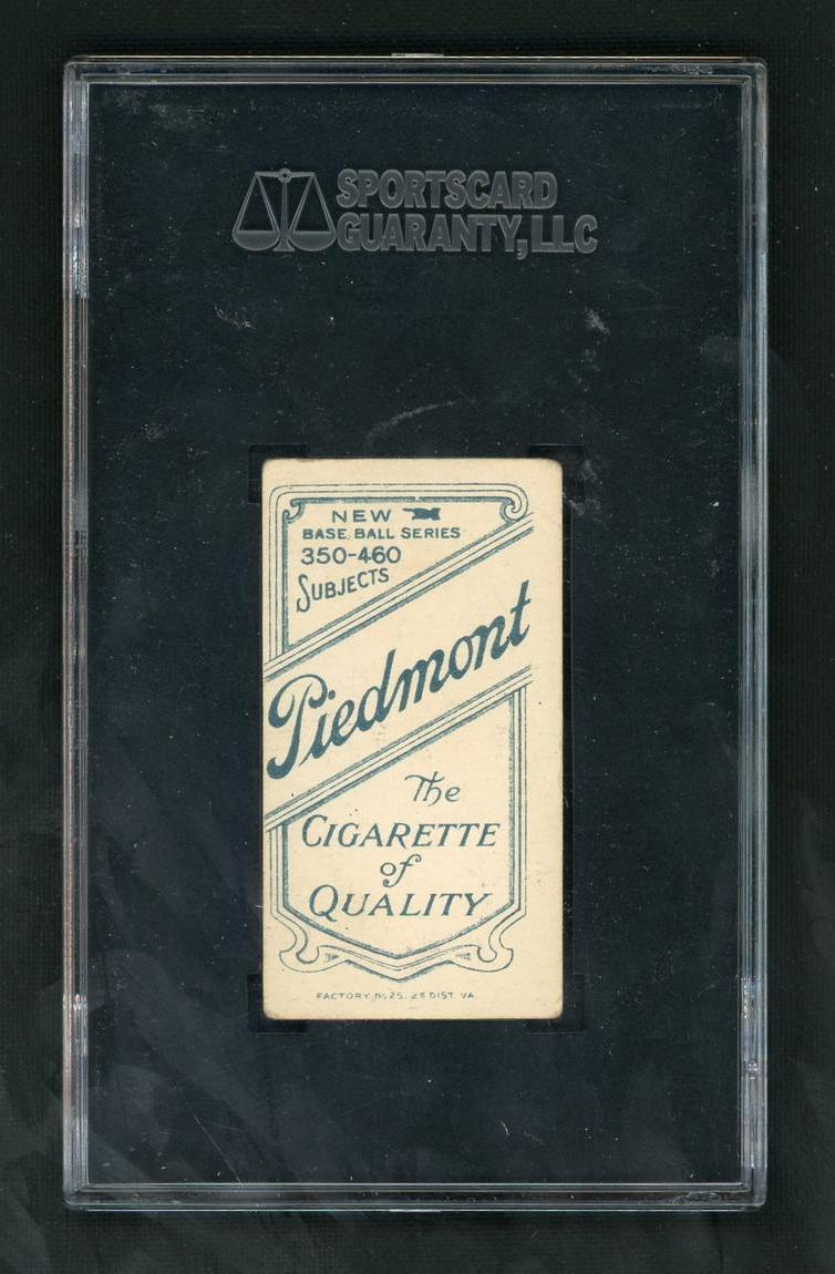 1911 Piedmont Cigarettes T206 Christy Mathewson Sgc 3 Vg N.Y. Nat'l