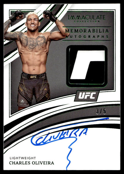 2022 Panini Immaculate Collection Ma-Cov Charles Oliveira Memorabilia Autographs /5