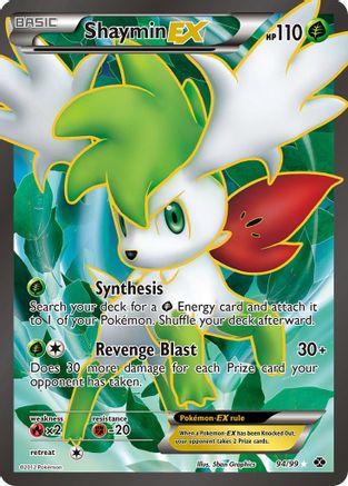 Shaymin Ex (Full Art) (94/99) - Next Destinies Holofoil