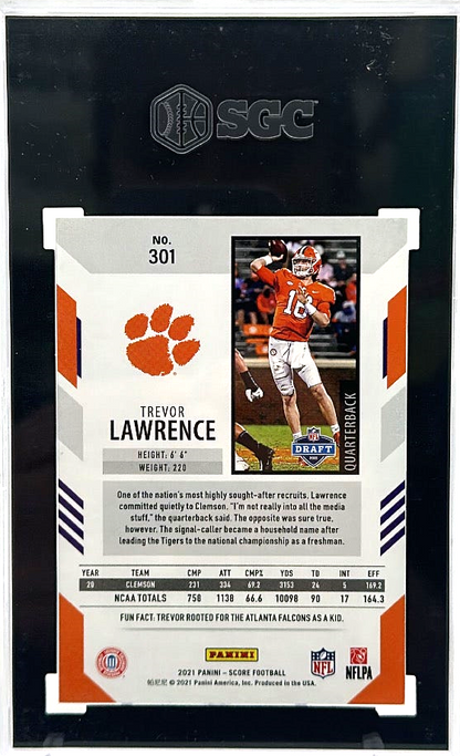2021 Panini Score - Trevor Lawrence 301 - Dynamics Lenticular Sp - Sgc 9