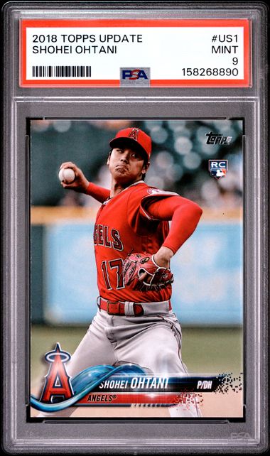 Shohei Ohtani 2018 Topps Update Rookie Card #Us1 PSA 9