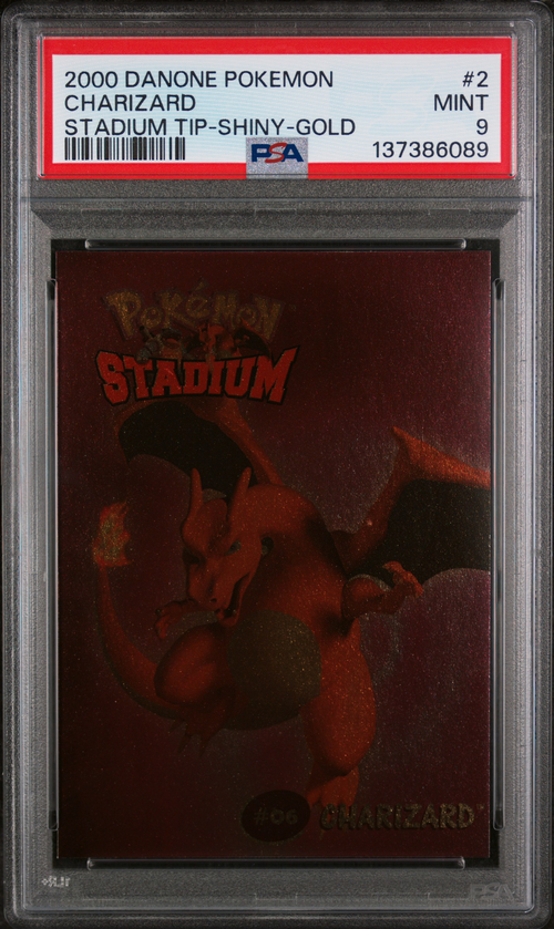 PSA 9 Charizard Stadium Tip-Shiny-Gold