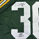 Framed Autographed/Signed Leroy Butler 35x39 HOF 2022 Green Bay Green Football Jersey JSA COA