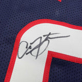 Framed Autographed/Signed Arian Foster 35x39 Houston Blue Football Jersey Beckett BAS COA