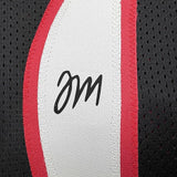 Framed Facsimile Autographed Tyrese Maxey 35x39 Philadelphia Retro Black Reprint Laser Auto Basketball Jersey