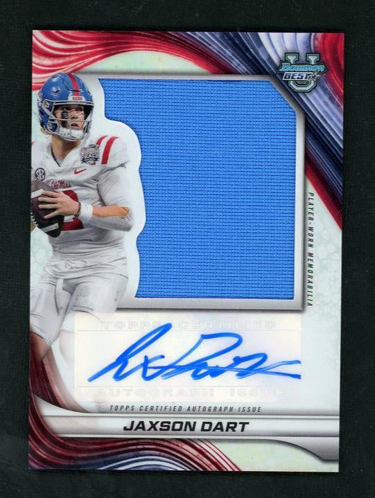 2024 Bowman U Best Jaxson Dart Prospect Jumbo Relic Auto