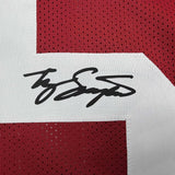 Framed Facsimile Autographed Tyler Ty Simpson 35x39 Alabama Red Reprint Laser Auto College Football Jersey