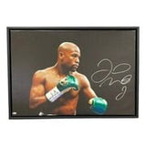 Floyd Mayweather Jr Signed Framed 22x32 Boxing Spotlight Canvas