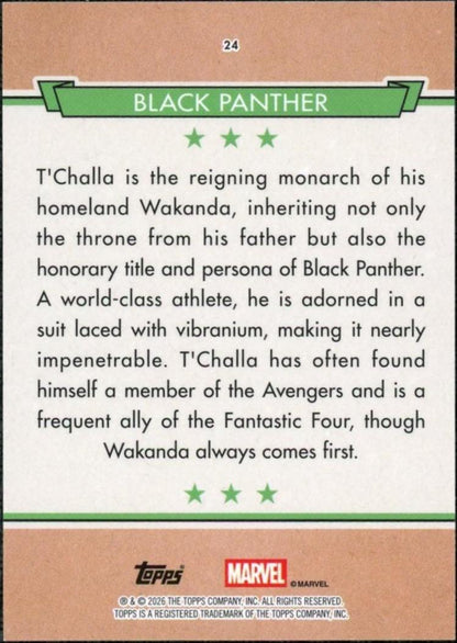 2026 Topps Marvel Brooklyn Collection Black Panther Red 3/5