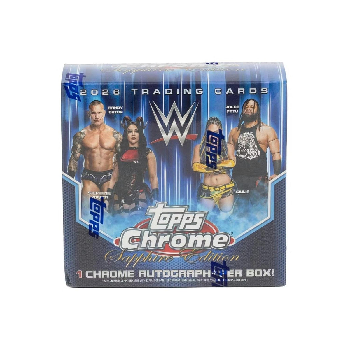 2026 Topps Chrome Wwe Wrestling Sapphire Edition Box