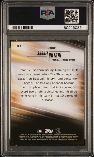 Shohei Ohtani 2018 Topps Chrome Freshman Flash #Ff-1 Rc PSA 9