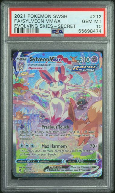Sylveon Vmax 212/203 Evolving Skies - 2021 Pokemon - PSA 10