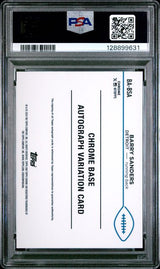 Graded 2024 Topps Chrome Barry Sanders #BABSA /25 Orange Geometric Auto Football Card PSA 10 Gem Mint