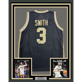 Framed Autographed/Signed Braden Smith 35x39 Purdue Black College Basketball Jersey JSA COA