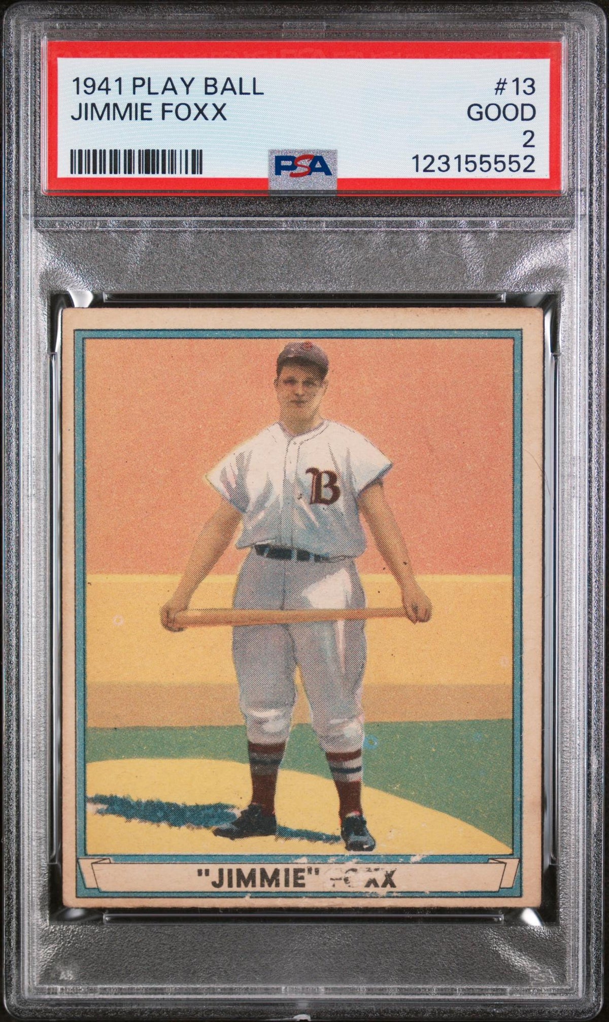 1941 Play Ball Jimmie Foxx #13 PSA 2