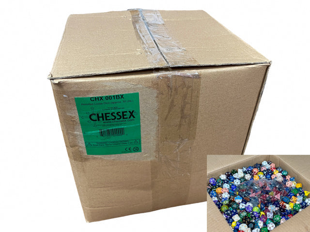 Chessex Assorted Loose Dice Bulk Box - 30 Pounds