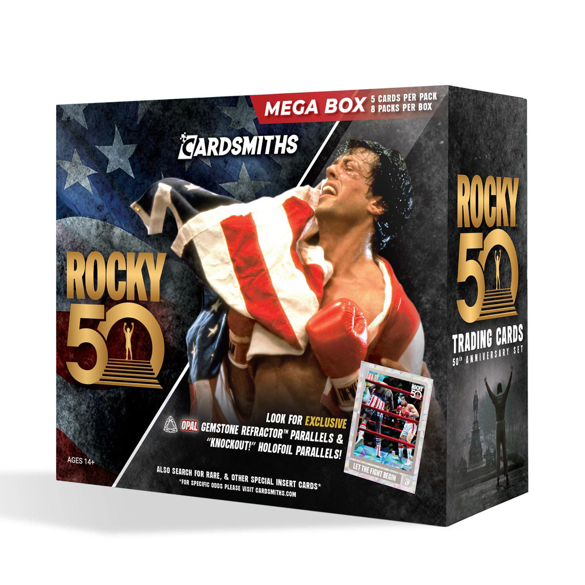 Rocky 50th Anniversary Trading Cards Mega Box Inner Carton | 6 Boxes