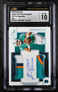 2020 Panini One - Tua Tagovailoa 32 - Blue /49 - Csg 10